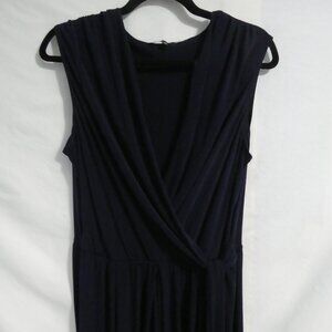 TIANA B. | large | Made In The USA | Deep Navy Wrap V-Neck Sleeveless Dress
